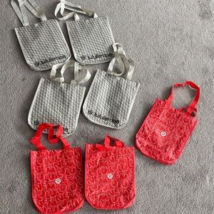lululemon athletica Red and Gray Tote Bags